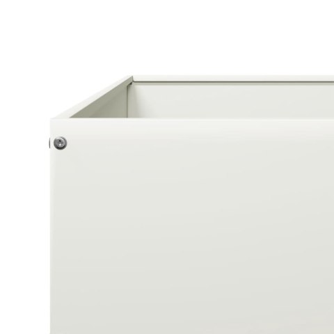 PODWYŻSZONA DONICA BIAŁA 100X100X18,5CM STAL