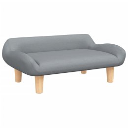 SOFA KANAPA LEGOWISKO DLA PSA JASNOSZARE 70X40X24CM OBITE TKANINĄ