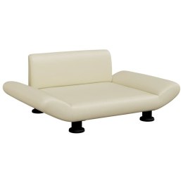 SOFA KANAPA LEGOWISKO DLA PSA KREMOWE 70X45X28CM SZTUCZNA SKÓRA