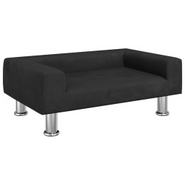 SOFA DLA DZIECI CZARNA 70X45X26,5CM AKSAMITNA