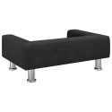 SOFA DLA DZIECI CZARNA 70X45X26,5CM AKSAMITNA