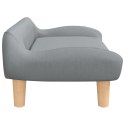 SOFA DLA DZIECI JASNOSZARA 70X40X24CM OBITA TKANINĄ