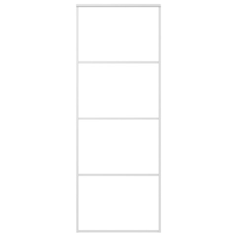 DRZWI PRZESUWNE SZKŁO ESG I ALUMINIUM 76X205CM BIAŁE