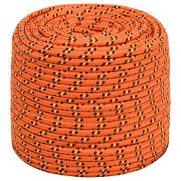 LINKA ŻEGLARSKA POMARAŃCZOWA 8MM 25M POLIPROPYLEN