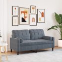 2-OSOBOWA SOFA Z PODUSZKAMI CIEMNOSZARA 140CM AKSAMIT