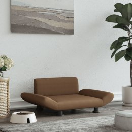 LEGOWISKO DLA PSA BRĄZOWE 70X45X28CM OBITE TKANINĄ