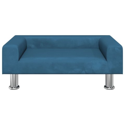 LEGOWISKO DLA PSA NIEBIESKIE 70X45X26,5CM AKSAMITNE