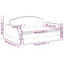 SOFA DLA DZIECI KREMOWA 70X45X30CM SZTUCZNA SKÓRA