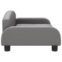 SOFA DLA DZIECI SZARA 70X45X30CM SZTUCZNA SKÓRA