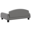 SOFA DLA DZIECI SZARA 70X45X30CM SZTUCZNA SKÓRA