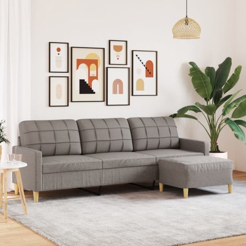 3-OSOBOWA SOFA Z PODNÓŻKIEM KOLOR TAUPE 210CM TKANINĄ