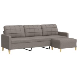 3-OSOBOWA SOFA Z PODNÓŻKIEM KOLOR TAUPE 210CM TKANINĄ