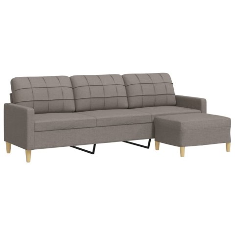 3-OSOBOWA SOFA Z PODNÓŻKIEM KOLOR TAUPE 210CM TKANINĄ