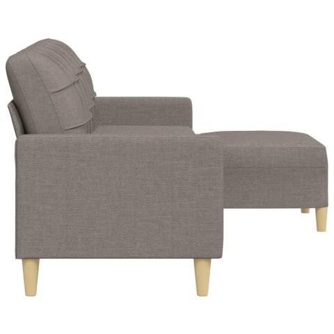 3-OSOBOWA SOFA Z PODNÓŻKIEM KOLOR TAUPE 210CM TKANINĄ