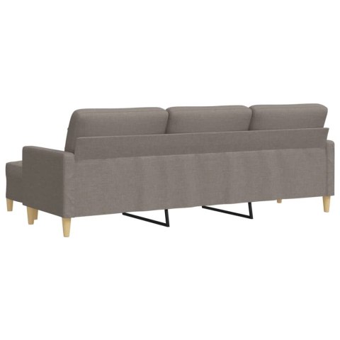 3-OSOBOWA SOFA Z PODNÓŻKIEM KOLOR TAUPE 210CM TKANINĄ