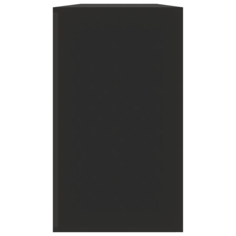 ŁAWKA Z MIEJSCEM NA BUTY CZARNA 80X24X45CM