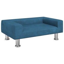 SOFA DLA DZIECI NIEBIESKA 70X45X26,5CM AKSAMIT