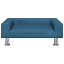 SOFA DLA DZIECI NIEBIESKA 70X45X26,5CM AKSAMIT