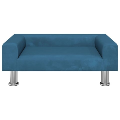SOFA DLA DZIECI NIEBIESKA 70X45X26,5CM AKSAMIT