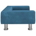 SOFA DLA DZIECI NIEBIESKA 70X45X26,5CM AKSAMIT