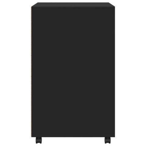 SZAFKA NA KÓŁKACH CZARNA 60X48X81CM