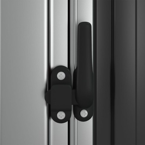 SZOPA OGRODOWA ANTRACYT 118,5X97X209,5CM STAL GALWANIZOWANA