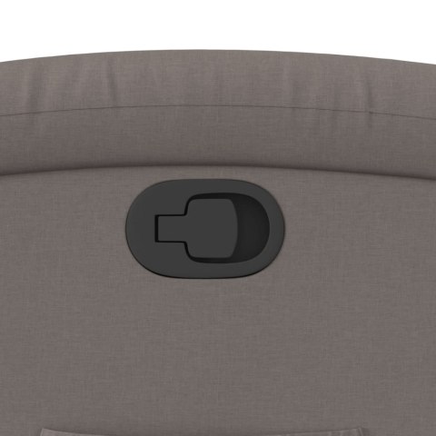 PODNOSZONY FOTEL ROZKŁADANY KOLOR TAUPE OBITY TKANINĄ