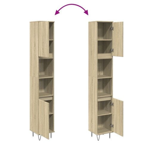 SZAFKA ŁAZIENKOWA DĄB SONOMA 30X30X190CM