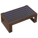 STOLIK KAWOWY Z LED INFINITY BRĄZOWY DĄB 90X53X30CM