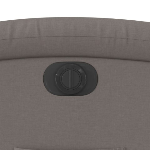 ELEKTRYCZNY FOTEL ROZKŁADANY KOLOR TAUPE OBITY TKANINĄ