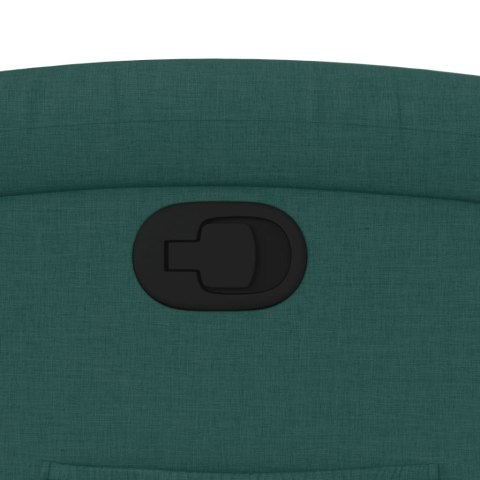 PODNOSZONY FOTEL ROZKŁADANY CIEMNOZIELONY OBITY TKANINĄ