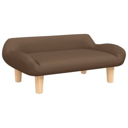 SOFA DLA DZIECI BRĄZOWA 70X40X24CM OBITA TKANINĄ