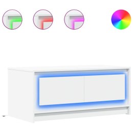 STOLIK KAWOWY Z LED BIAŁY