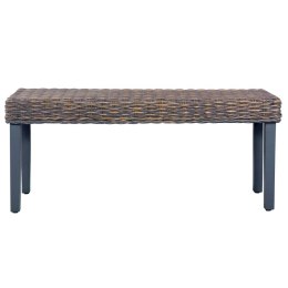 ŁAWKA 110CM SZARA RATTAN KUBU I DREWNO MANGO