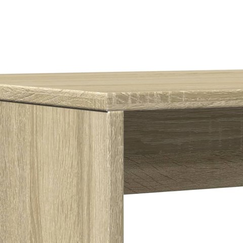 3-CZĘŚCIOWY ZESTAW MEBLI: STOLIK I ŁAWKI DĄB SONOMA