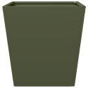 DONICA OGRODOWA OLIWKOWOZIELONA 40X40X40CM STALOWA