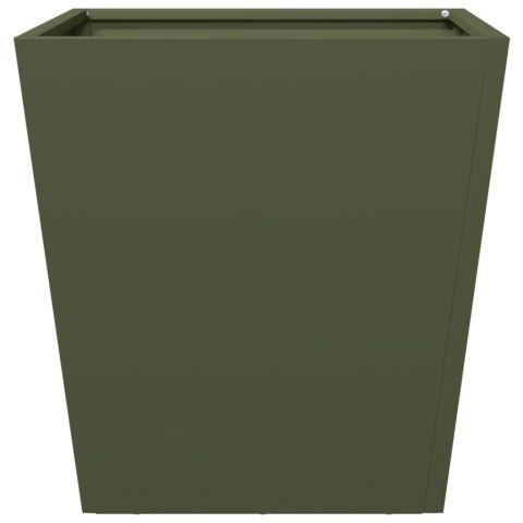 DONICA OGRODOWA OLIWKOWOZIELONA 40X40X40CM STALOWA