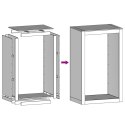 STOJAK NA DREWNO OPAŁOWE 60X40X100CM STAL GALWANIZOWANA