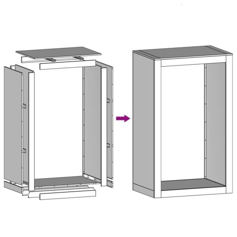 STOJAK NA DREWNO OPAŁOWE 60X40X100CM STAL GALWANIZOWANA