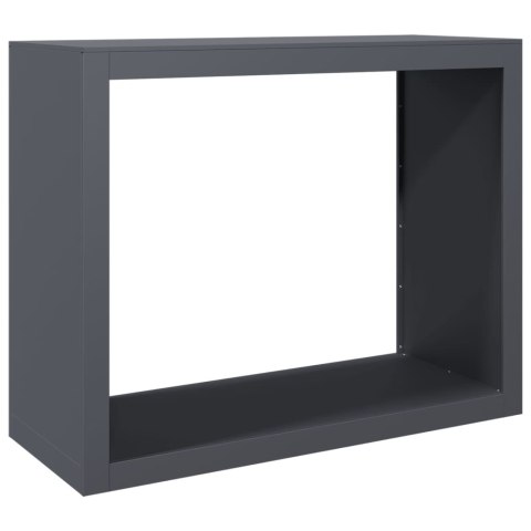 STOJAK NA DREWNO OPAŁOWE ANTRACYTOWY 100X40X80CM STALOWY