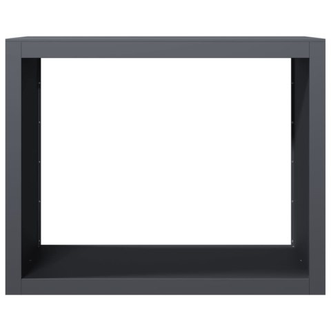 STOJAK NA DREWNO OPAŁOWE ANTRACYTOWY 100X40X80CM STALOWY