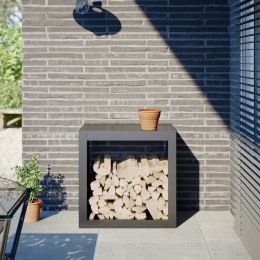 STOJAK NA DREWNO OPAŁOWE ANTRACYTOWY 60X40X60CM STALOWY