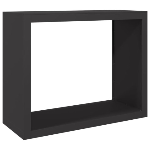 STOJAK NA DREWNO OPAŁOWE CZARNY 100X40X80CM STALOWY
