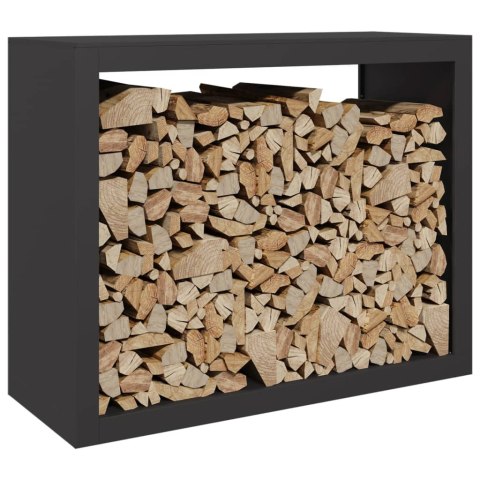 STOJAK NA DREWNO OPAŁOWE CZARNY 100X40X80CM STALOWY