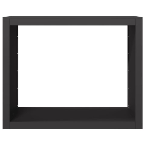 STOJAK NA DREWNO OPAŁOWE CZARNY 100X40X80CM STALOWY