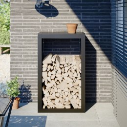 STOJAK NA DREWNO OPAŁOWE CZARNY 60X40X100CM STALOWY