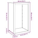 STOJAK NA DREWNO OPAŁOWE CZARNY 60X40X100CM STALOWY