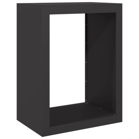 STOJAK NA DREWNO OPAŁOWE CZARNY 60X40X80CM STALOWY