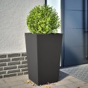DONICA OGRODOWA CZARNA 45X45X75CM STALOWA
