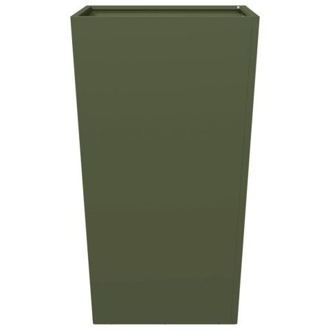 DONICA OGRODOWA OLIWKOWOZIELONA 45X45X75CM STALOWA
